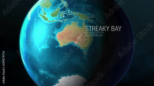 Australia - Streaky Bay - Zooming from space to earth