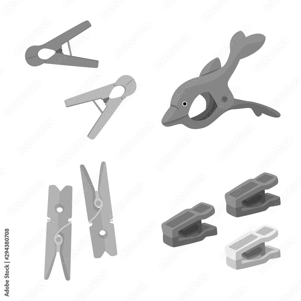 Vector design of hang and collection sign. Set of hang and pins vector icon for stock. Vector design of hang and collection sign. Set of hang and pins vector icon for stock.
