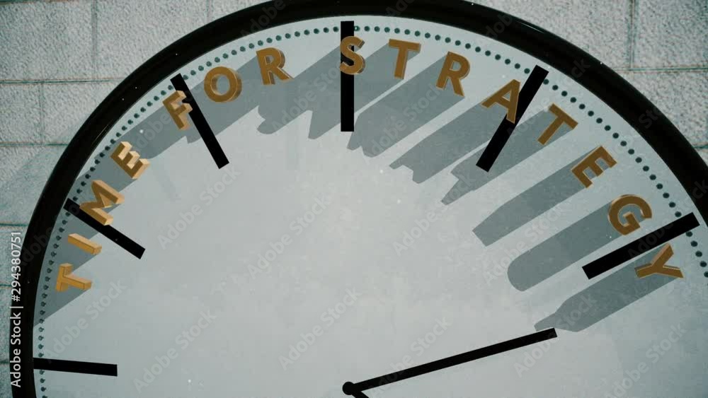 Time for strategy on clock animation Time for strategy on clock animation