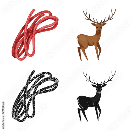 Isolated object of traditional and tour symbol. Collection of traditional and landmarks stock vector illustration.
