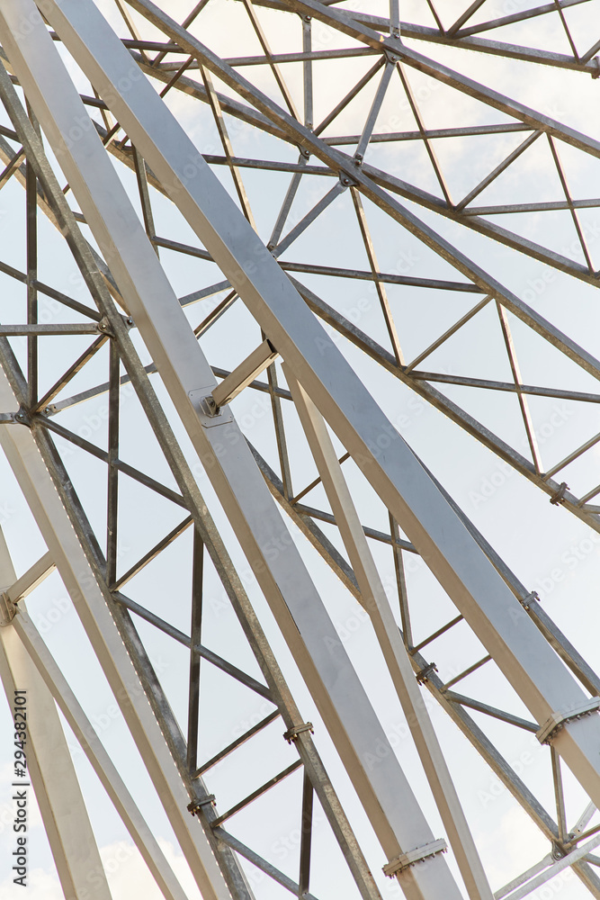 Ferris wheel. Amusement park. Ferris wheel cabins