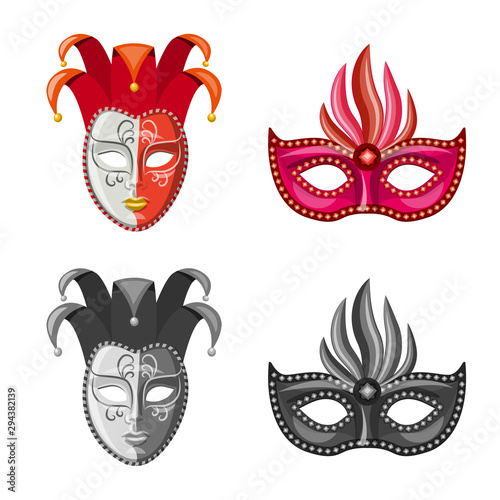 Isolated object of luxury and celebration symbol. Collection of luxury and hide stock symbol for web.