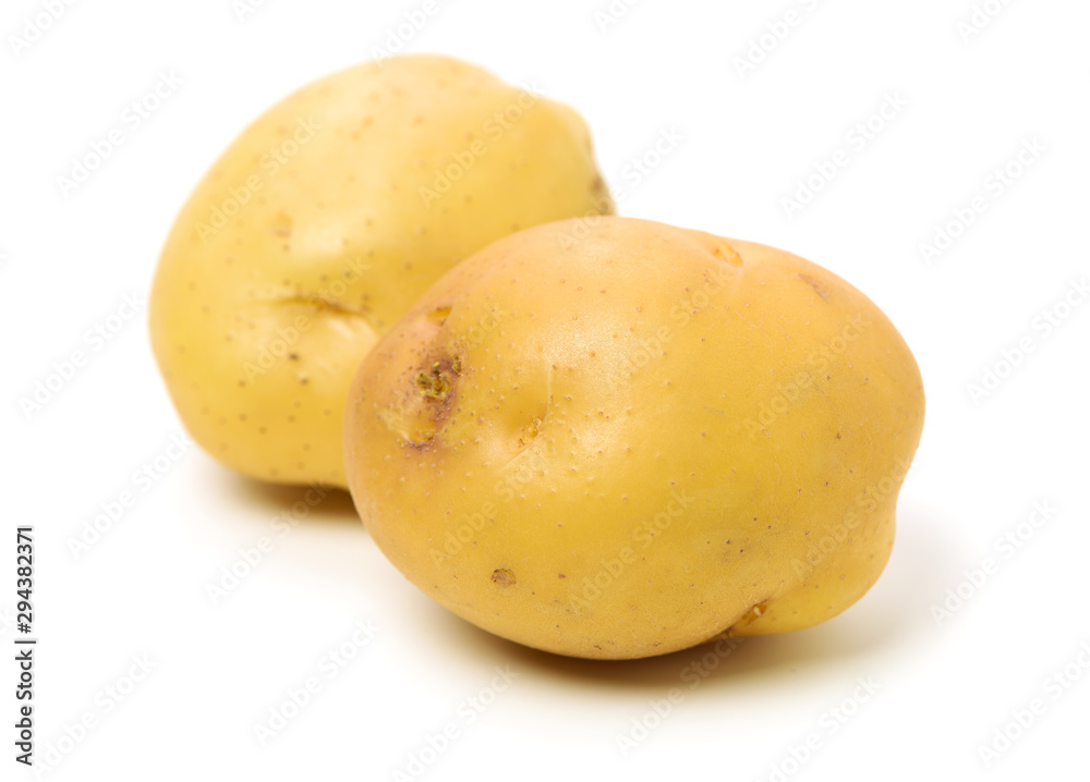 New potato isolated on white background New potato isolated on white background