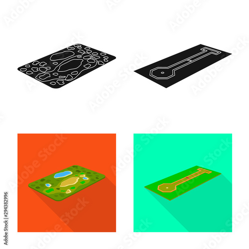 Isolated object of playground and sport sign. Set of playground and scene stock vector illustration.