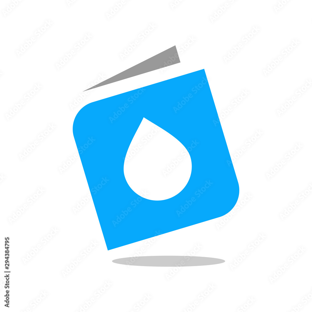 Book and water logo template, vector illustration design Book and water logo template, vector illustration design