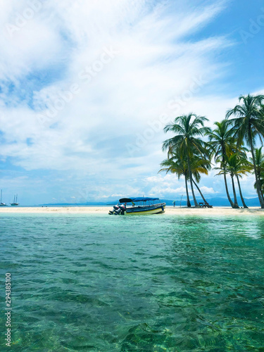 Paradise - beach on San Blas Islands, Archipelago in Panama.