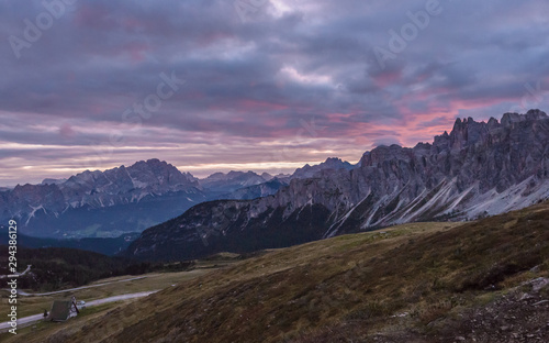 Italy Dolomites mountain at summer - Passo di Giau. Dolomites are on UNESCO World Heritage List.