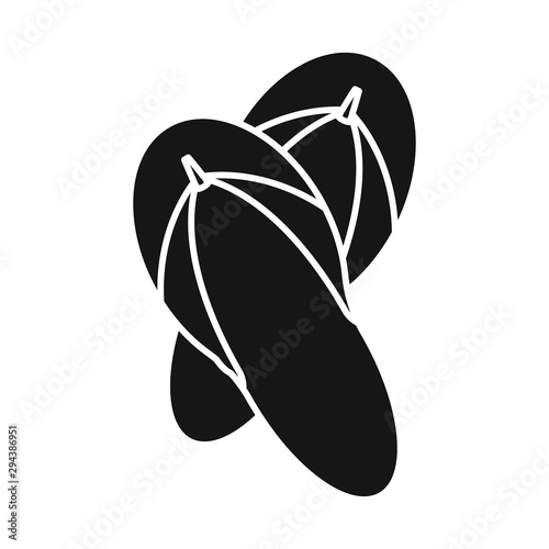 Vector illustration of flip and flop sign. Collection of flip and wooden stock symbol for web.