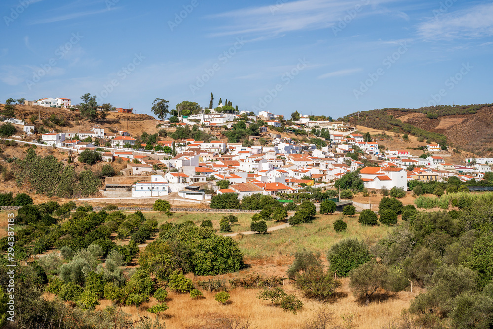 Traditional portuguese town of Odeleite, famous because of water dam, Algarve, Portugal