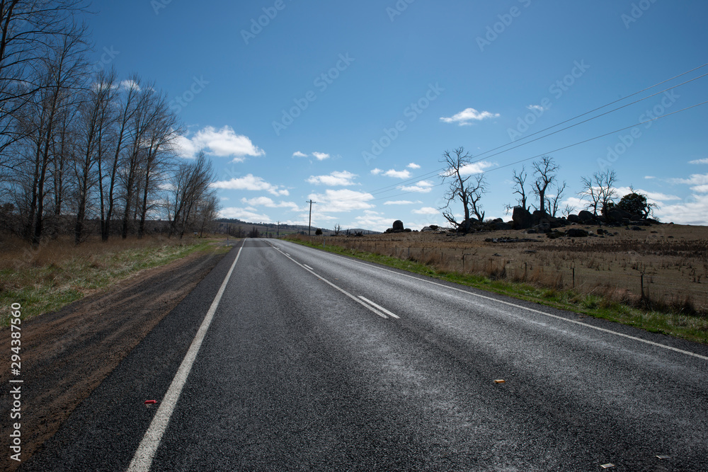 Desert highway in the Australia country site Desert highway in the Australia country site