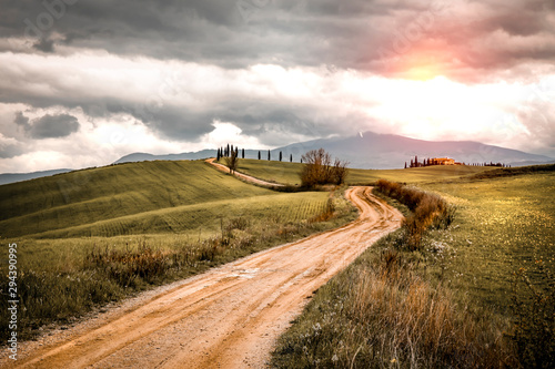 Mood fall photo of Tuscany and free space for your decoration 