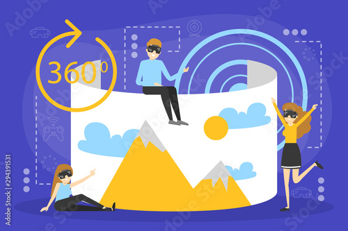 Virtual and augmented reality concept