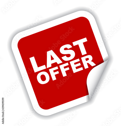 red vector banner last offer