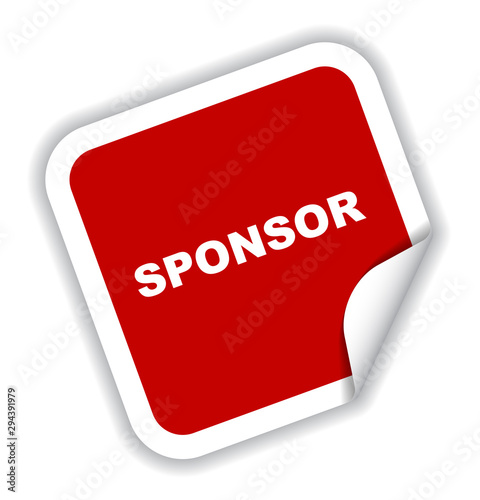 red vector banner sponsor
