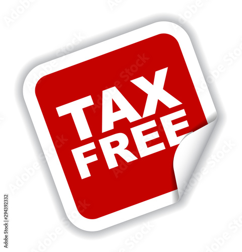 red vector banner tax free