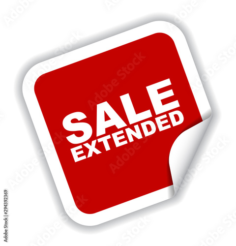 red vector banner sale extended