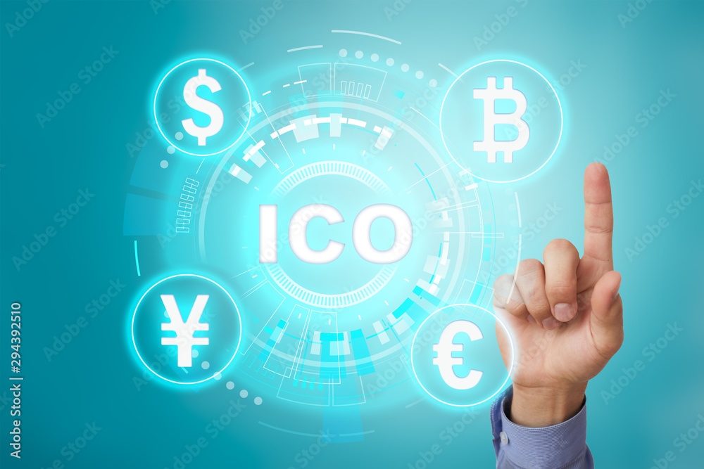 ICO - Initial Coin Offering. Cryptocurrency, FINTECH, Financial market and trading. Investment. Business and Technology concept. ICO - Initial Coin Offering. Cryptocurrency, FINTECH, Financial market and trading. Investment. Business and Technology concept.