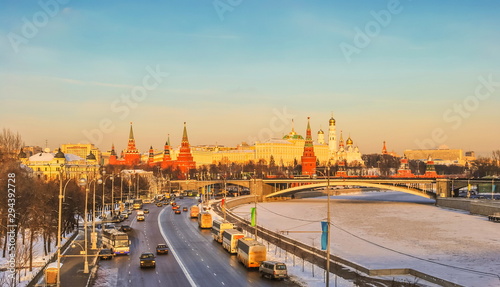 Moscow. View of winter Kremlin