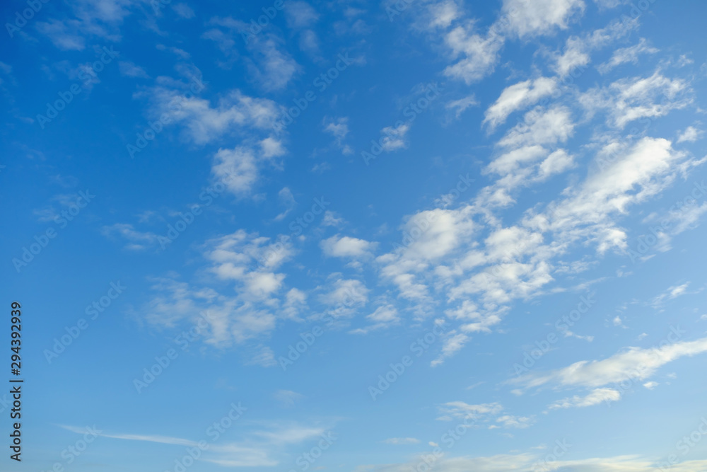sky clouds, blue fluffy clean, clear Cloudscape beautiful white, bright weather light summer