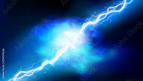 Heat lighting. Electrical energy. Light effects. Vector illustration. © silvae