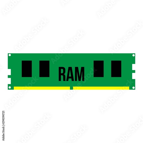 Memory icon vector, RAM icon vector isolated on white background. eps 10