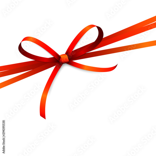 red colored ribbon bow