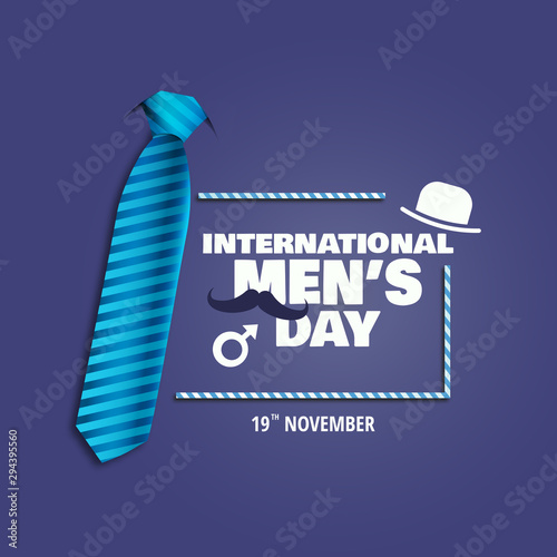 Vector illustration on the theme International Men's Day. For a poster or banner and greeting card.