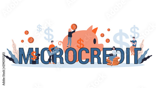 Microcredit concept. Idea of money borrow for investment