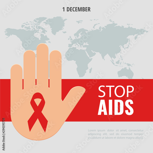 Vector illustration on the theme World Aids Day.