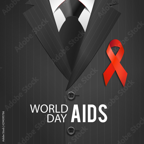Vector illustration on the theme World Aids Day.
