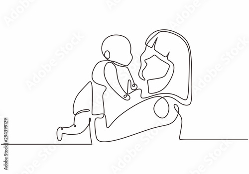 baby and mother one continu...