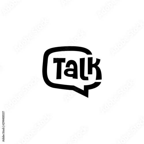 talk chat bubble logo vector icon illustration