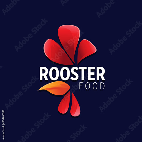 minimalist and elegant rooster logo