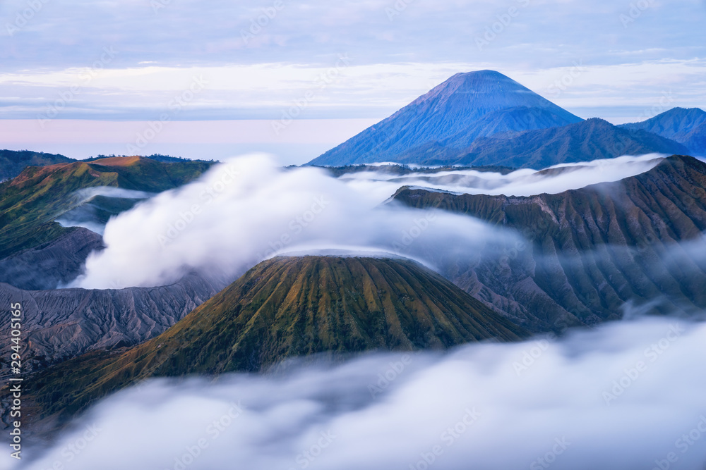 Mount Bromo an active volcano in East Java, Indonesia.