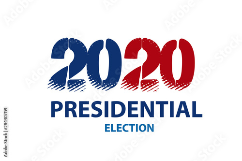 2020 Vote in USA american president banner card