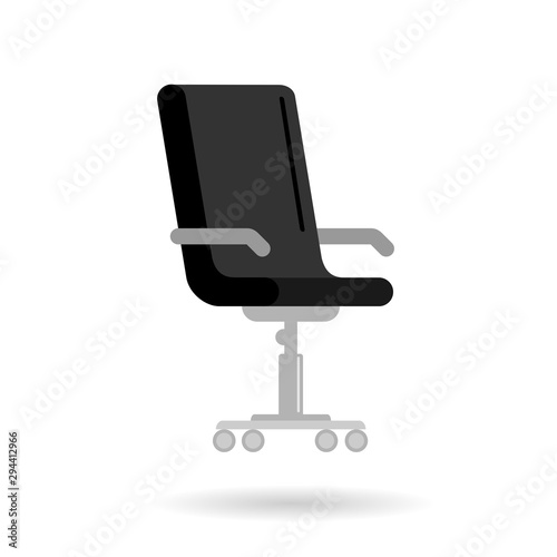 Office chair with shadow. Vector graphic illustration on white background.