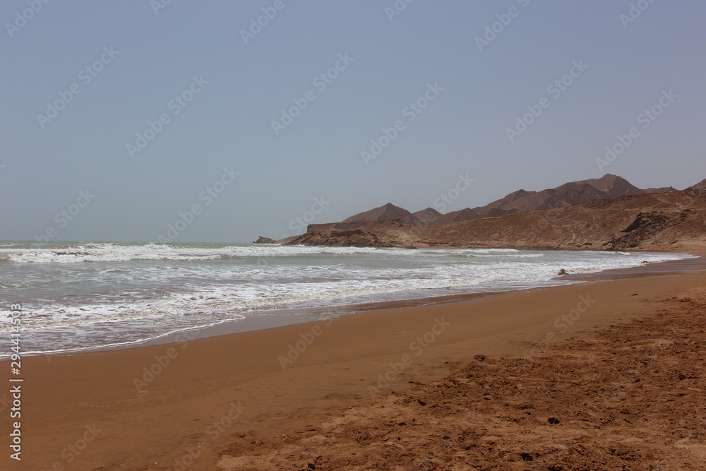 Beach and the typical landscape of Balochistan PAKISTAN