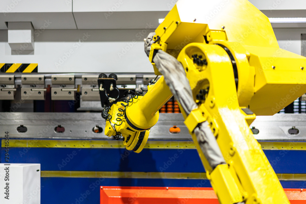 robot arm in factory
