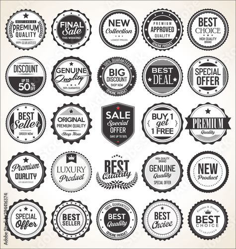 Retro vintage badges and labels 