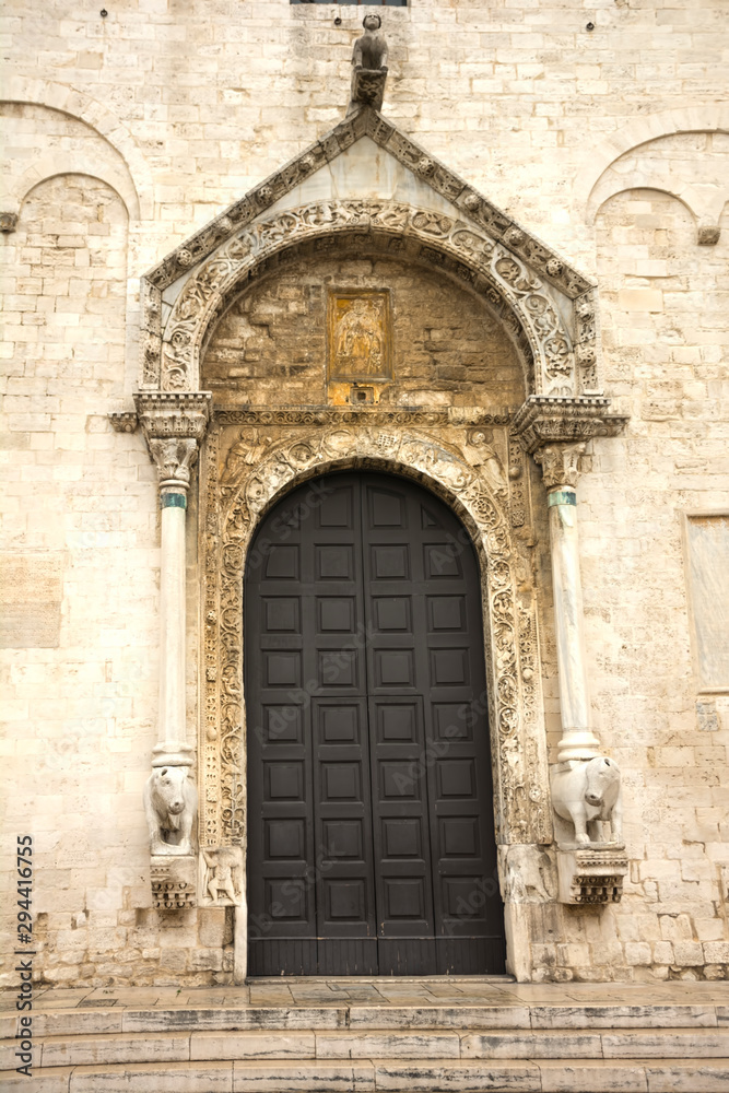 Door of Basilica of Saint Nicholas in Bari, Italy