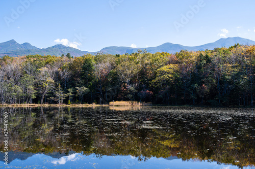 秋の知床　知床五湖【五湖】と知床連山（北海道・斜里町） photo