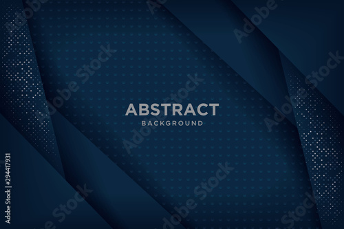 Abstract navy blue 3d backgrounds with overlapping layers.