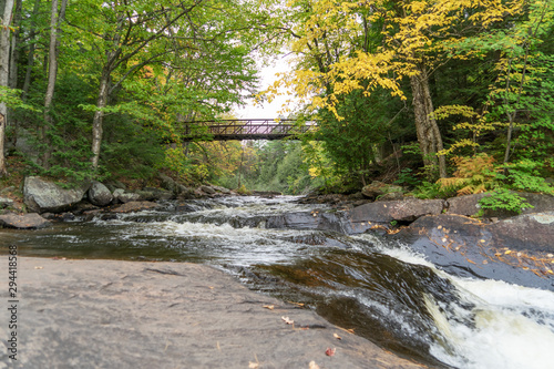 Small waterfall in Arrowhead Park. Indian Summer. Ontario. Canada