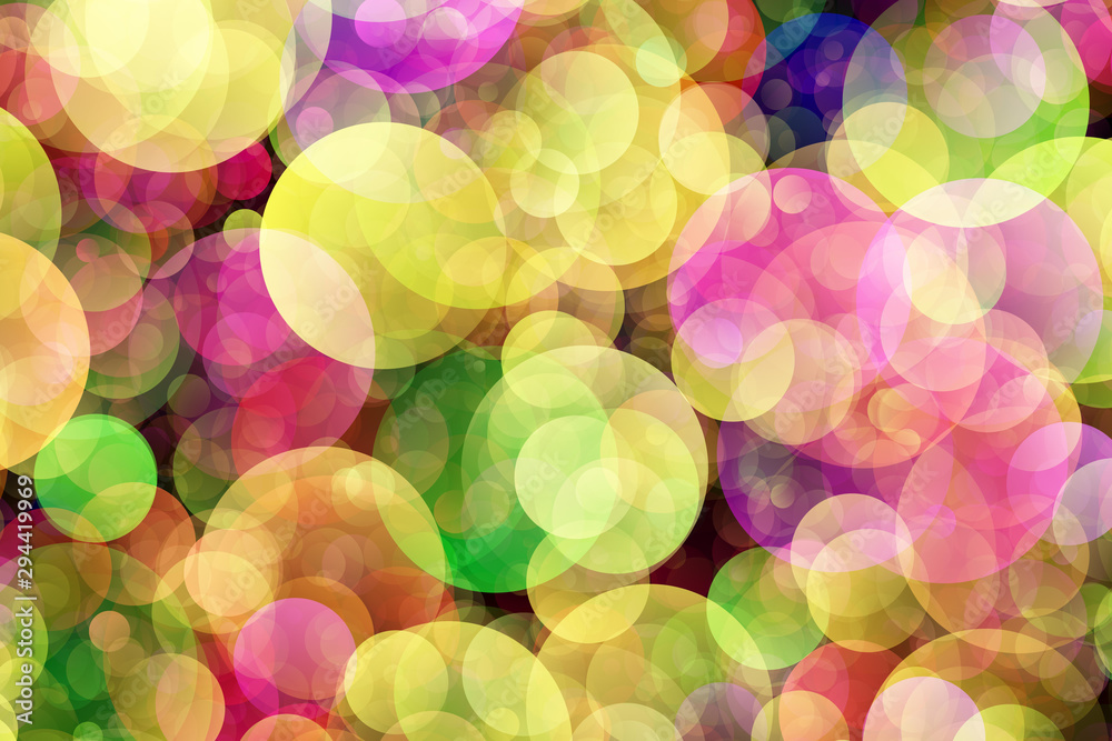 Colorful glitter lights texture. Blurred abstract wedding background. Romantic bokeh illustration