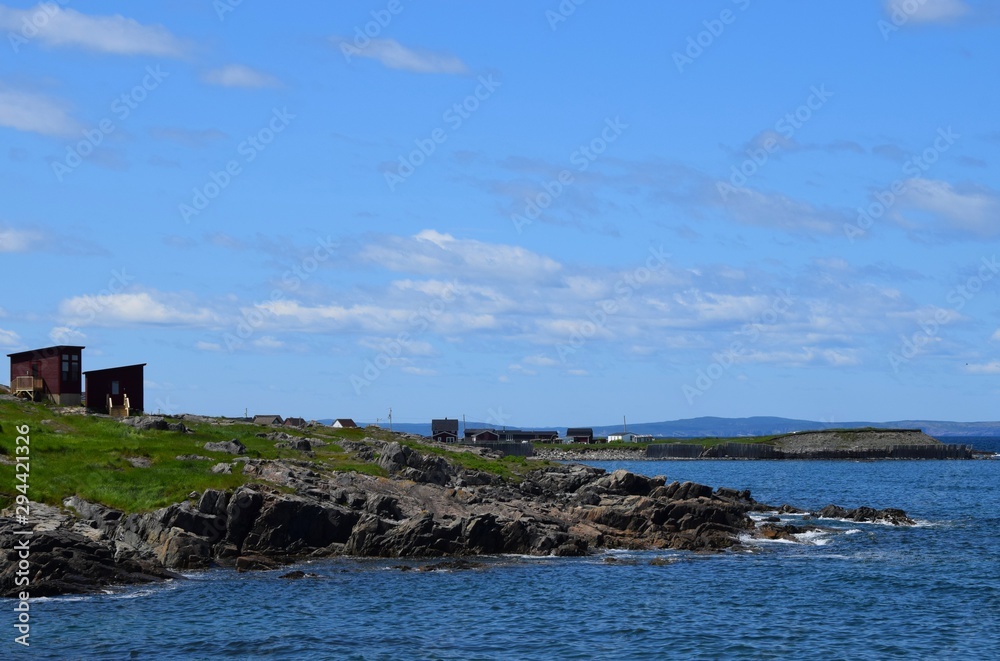coastline landscape in the town of Bonavista, Bonavista Peninsula Newfoundland and Labrador, Canada 