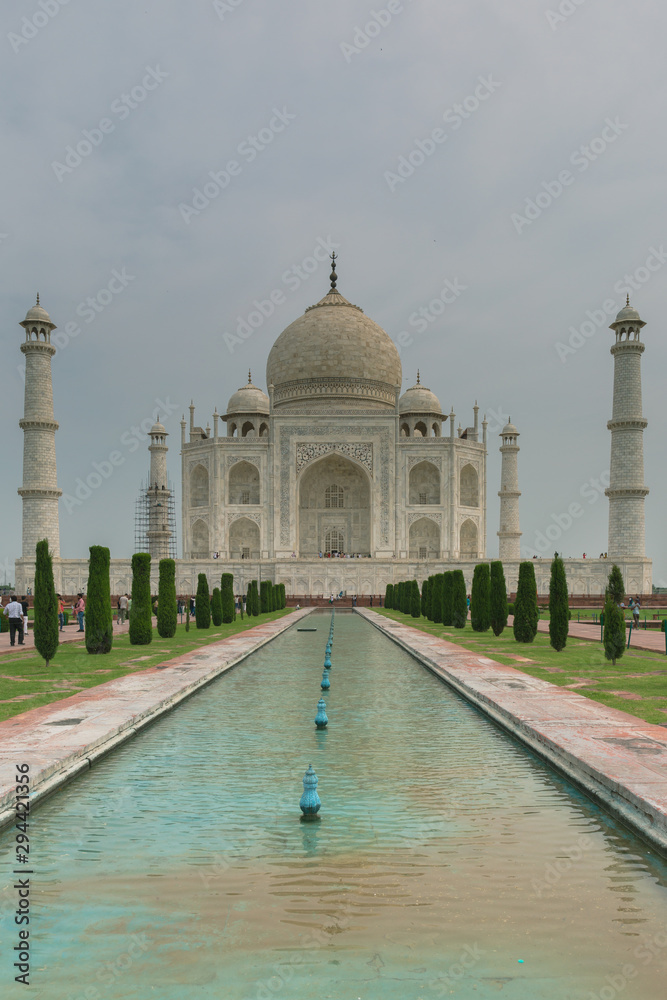 Agra, India - August 13, 2019: Taj Mahal in Uttar Pradesh in India