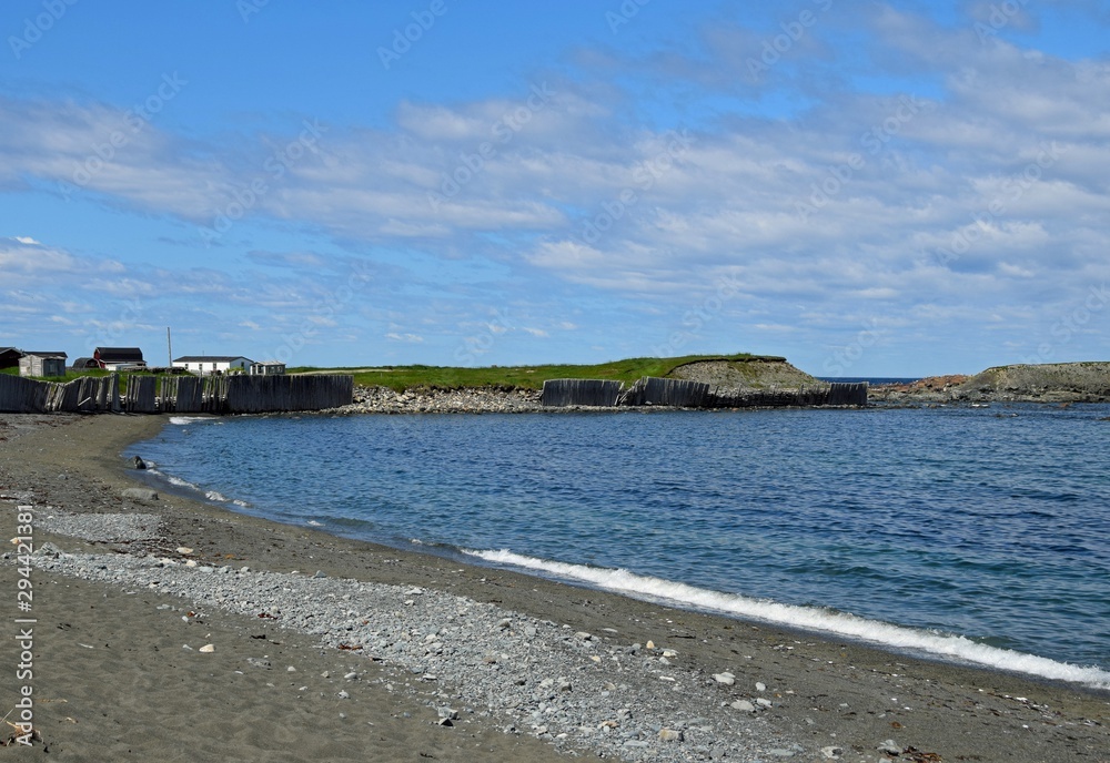 coastline landscape in the town of Bonavista, Bonavista Peninsula Newfoundland and Labrador, Canada 