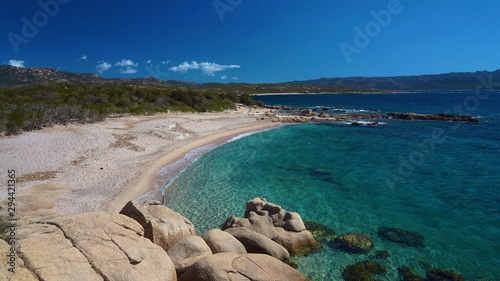 Bild auf Leinwand Corsica Figari Testa beach