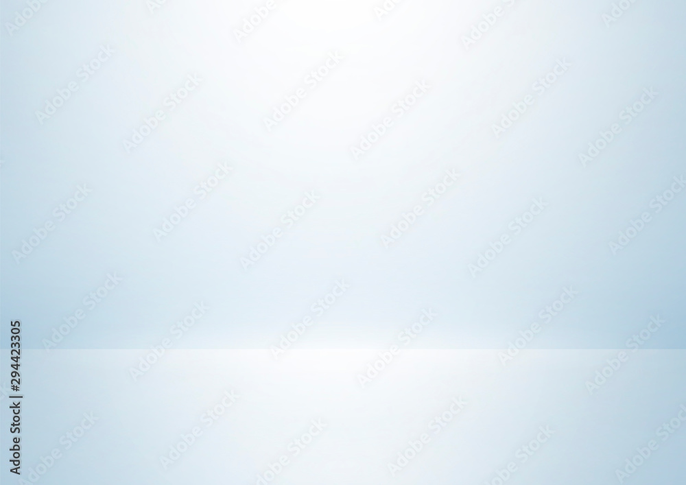 Studio blue background .Light blue gradient abstract background .White empty room vector.