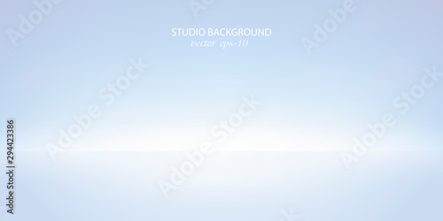 Studio blue background vector .Displays for present product.Bright Room Banner.